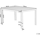 Beliani - COMO - Tuintafel - Lichthout - 90 x 150 cm - Kunsthout