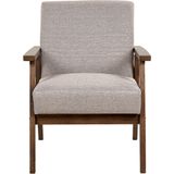 ASNES - Fauteuil - Taupe - Polyester