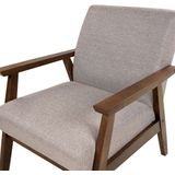 ASNES - Fauteuil - Taupe - Polyester