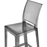 Set van 2 barkrukken transparante zwarte kunststof 99 cm zitting keukenstoelen krukken hoge stoel