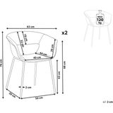 ELMA - Eetkamerstoelen set van 2 - Donkergroen - Polyester