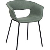 ELMA - Eetkamerstoelen set van 2 - Donkergroen - Polyester