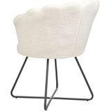 Beliani LOVELOCK - Fauteuil - Wit - Bouclé