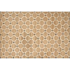 Beliani - Teppich Beige Jute Rechteckig 200 x 300 cm Geometriches Muster Handgemacht Boho Modern Kurzhaar für Fußbodenheizung Wohnzimmer Ausstattung
