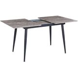 EFTALIA - Uitschuifbare eettafel - Grijs - 80 x 120/150 cm - MDF