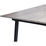 EFTALIA - Uitschuifbare eettafel - Grijs - 80 x 120/150 cm - MDF