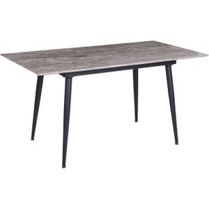 EFTALIA - Uitschuifbare eettafel - Grijs - 80 x 120/150 cm - MDF