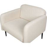 STOUBY - Fauteuil - Lichtbeige - Linnen