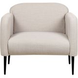 STOUBY - Fauteuil - Taupe - Linnen