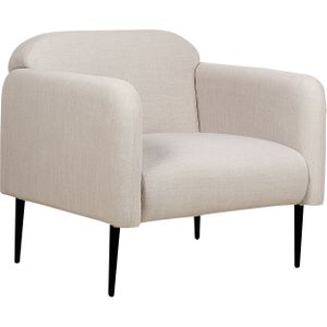 Beliani STOUBY - Fauteuil - Taupe - Linnen