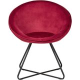 FLOBY II - Fauteuil - Rood - Fluweel