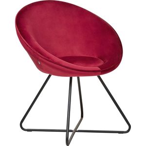 FLOBY II - Fauteuil - Rood - Fluweel