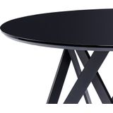 Beliani OXHILL - Ronde eettafel - Zwart - 90 cm - MDF