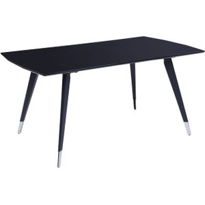 MOSSLE - Rechthoekige eettafel - Zwart - 160 x 90 cm - MDF