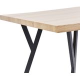 ALTON - Rechthoekige eettafel - Lichthout - 180 x 90 cm - MDF