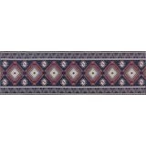 KANGAL - Loper tapijt - Blauw/Rood - 60 x 200 cm - Polyester