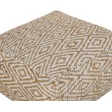 MASKI - Poef - Beige/Wit - Jute