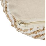 MASKI - Poef - Beige/Wit - Jute