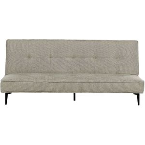 Slaapbank lichtgroen polyester stof 3-zits zonder armleuningen converteerbare bank modern minimalistisch ontwerp