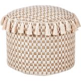 Beliani PIRAK - Poef - Beige - Wicker