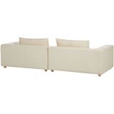 Beliani LERMON - Driezitsbank - Beige - Polyester