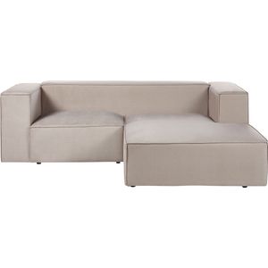 Beliani VERNON - Tweezitsbank-Beige-Fluweel