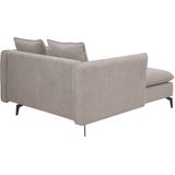 Beliani CHARMES - Chaise Longue - Taupe - Polyester