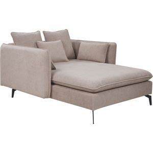 Beliani - CHARMES - Chaise Longue - Taupe - Polyester