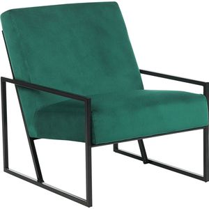 DELARY - Fauteuil - Groen - Fluweel