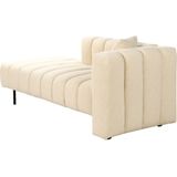 Beliani LANNILS - Chaise longue-Beige-Fluweel