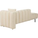 Beliani LANNILS - Chaise longue - Beige - Rechtszijdig - Fluweel