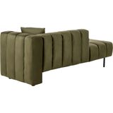 Beliani LANNILS - Chaise longue - Groen - Rechtszijdig - Fluweel