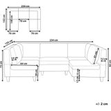 Beliani UNSTAD - Modulaire Sofa-Wit-Polyester