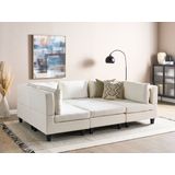 Beliani UNSTAD - Modulaire Sofa-Wit-Polyester