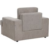 Beliani ALLA - Fauteuil - Taupe - Polyester