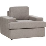 Beliani ALLA - Fauteuil - Taupe - Polyester