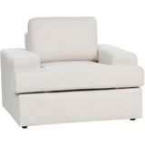 Fauteuil set van 2 lichtbeige stof gestoffeerd polyester kussens rugkussens klassieke stijl woonkamer bank zetel