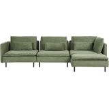 Beliani EGERIS - Modulaire Sofa-Groen-Corduroy