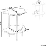 Beliani CLOUD - Bijzettafel - Zwart/Wit - MDF