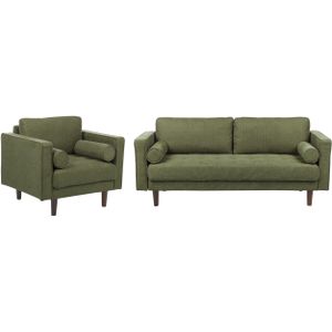 NURMO - Woonkamer set 4-zits - Donkergroen - Polyester