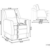 Beliani EGERSUND  - TV-fauteuil - Groen - Fluweel