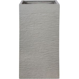 Hoge klei bloempot 40x40x77 cm UV-bestendig taupe