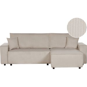 ABACKA - Slaapbank - Beige - Linkszijdig - Corduroy