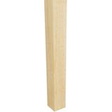 Eettafel lichthout MDF rubberhout 150 x 90 cm houten poten rechthoekig fineer afwerking natuurlijk minimalistisch