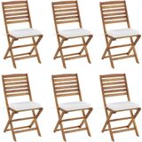 Set van 6 zitkussens voor buiten wit met touwtjes ritssluiting uv-bestendig tuin terras balkon