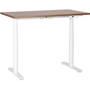 Beliani-DESTINAS-Elektrisch bureau-Donkerhout|Wit-120 cm-Spaanplaat