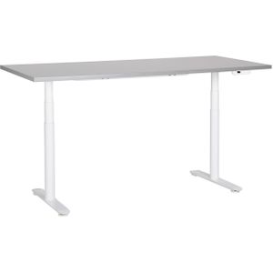 DESTINAS - Elektrisch Verstelbaar bureau - Grijs/Wit - 180 cm - MDF