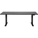 Elektrisch verstelbaar bureau tafelblad zwart stalen frame 180 x 80 cm zit en sta-bureau vierkante poten modern ontwerp