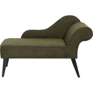 Beliani-BIARRITZ-Chaise longue-Olijfgroen-Rechtszijdig-Polyester