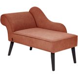 Beliani BIARRITZ - Chaise longue - Rood - Linkerzijde - Polyester